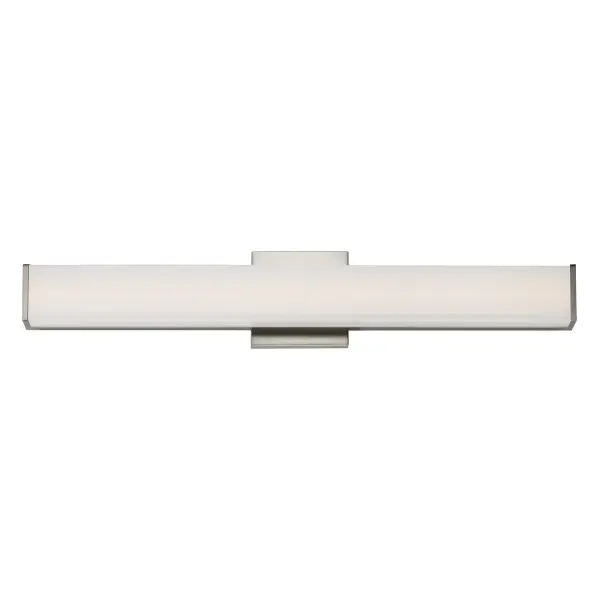 The Baritone LED Bath Vanity combines sleek contemporary design with practical functionality. Its adjustable color temperature feature allows customization from warm to cool light, while the floating glass aesthetic adds modern elegance.