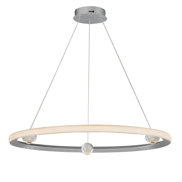 The Nodes Ring Pendant reimagines the modern LED ring with illuminated sphere nodes that provide both ambient and task lighting. CCT selectable technology offers 5 color temperature options, while JA8 Title 24 compliance and high efficiency make it ideal for residential and commercial projects.