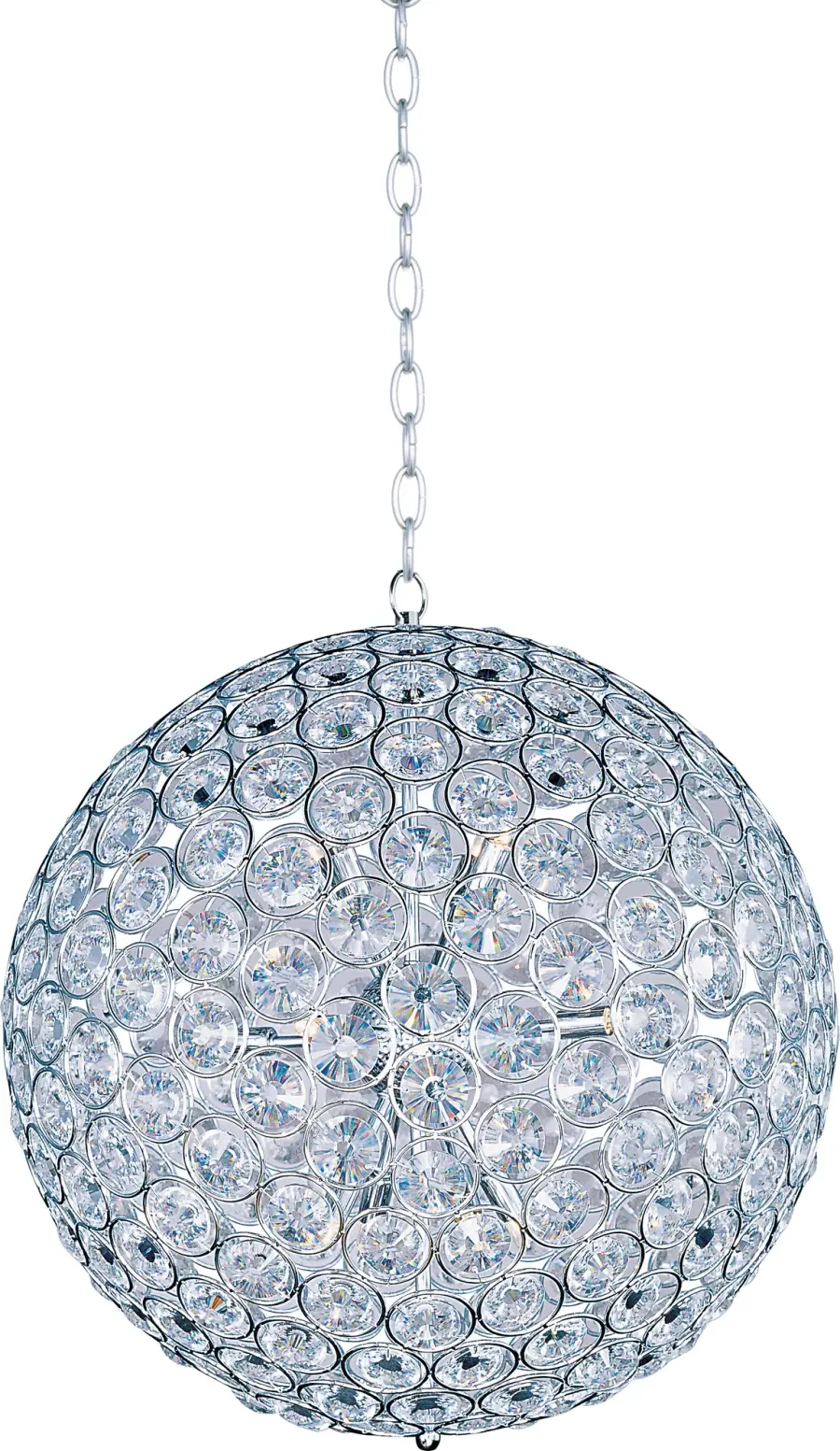 Brilliant 12-Light Crystal Pendant in Polished Chrome - Image 1