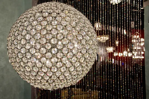 Brilliant 12-Light Crystal Pendant in Polished Chrome - Image 2