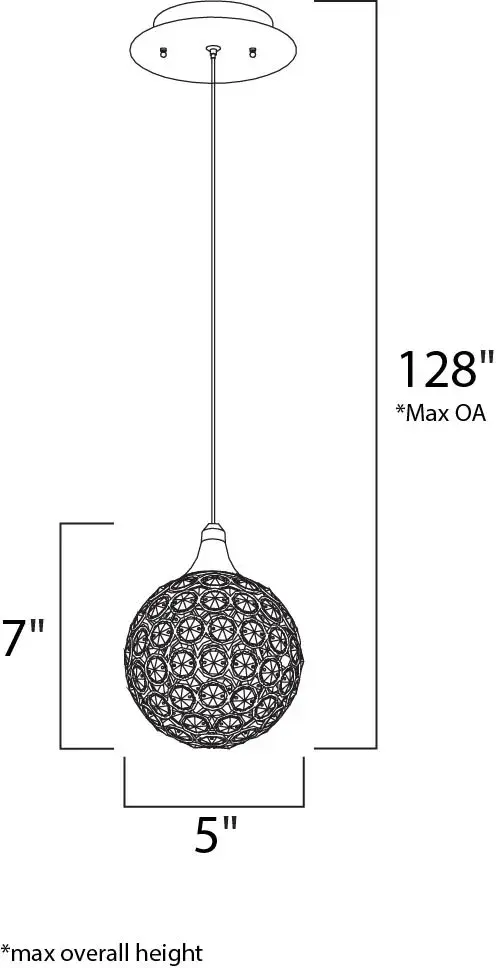 Brilliant Mini Pendant in Polished Chrome - Image 2