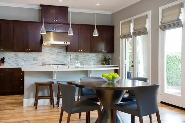 Teardrop Single Pendant Light in Satin Nickel - Image 2