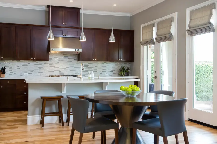 Teardrop Single Pendant Light in Satin Nickel - Image 2