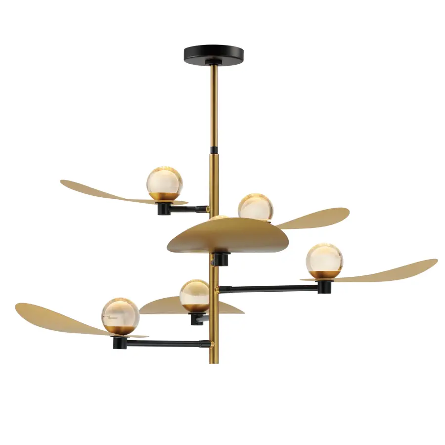 Pearl 6-Light LED Suspension Chandelier - Image 1