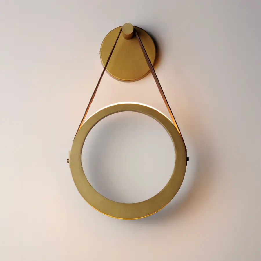 Tether 1-Light LED Wall Sconce in Natural Aged Brass - Image 2
