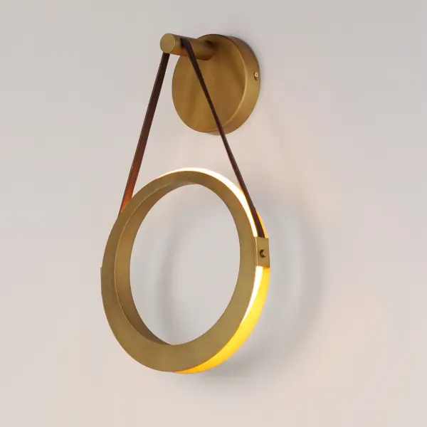 Tether 1-Light LED Wall Sconce in Natural Aged Brass - Image 3