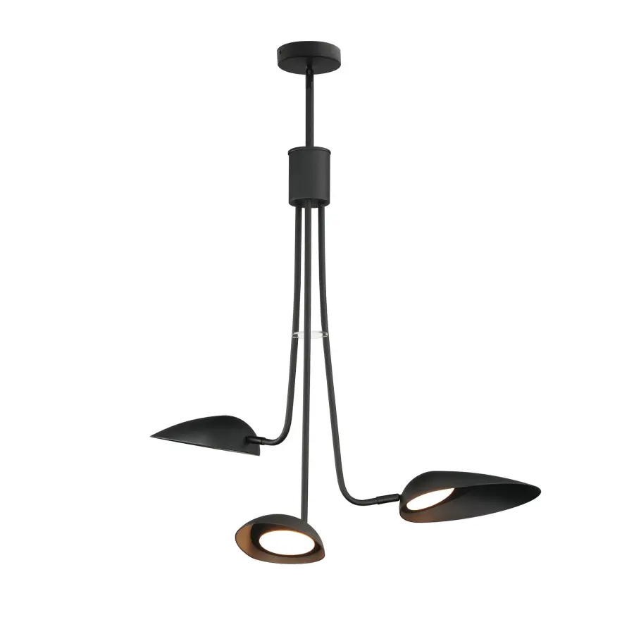 Biophilic Design Meets Modern Minimalism in Sleek Black Pendant - Image 1