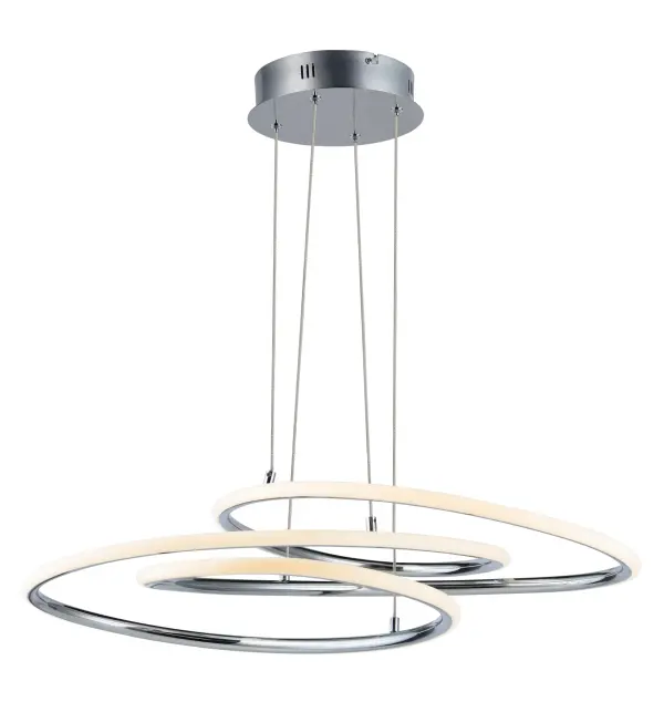 Coaster Single LED Pendant in Polished Chrome - Image 1