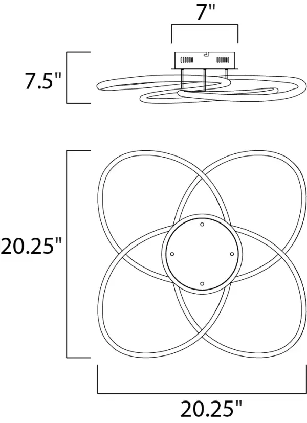 Coaster LED Flush Mount in Polished Chrome - Image 5