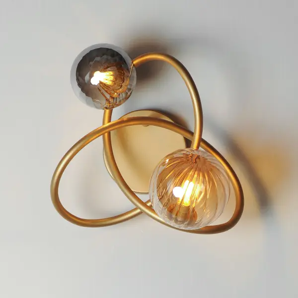 Planetary 2-Light LED Wall Sconce in Gold - Image 3