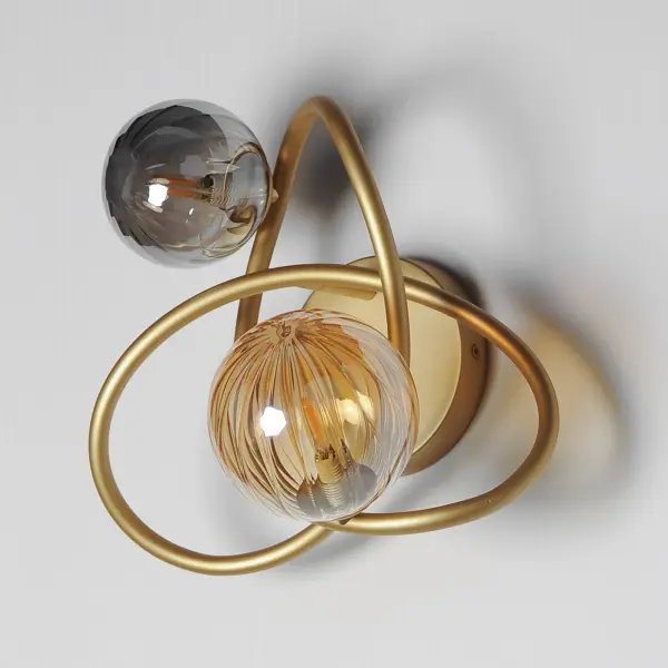 Planetary 2-Light LED Wall Sconce in Gold - Image 4