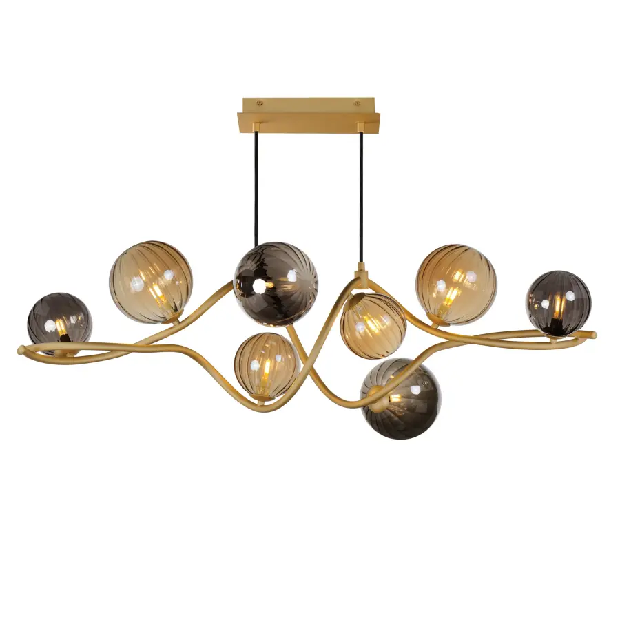 Planetary 8-Light LED Linear Pendant in Gold - Image 1