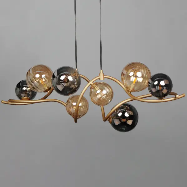 Planetary 8-Light LED Linear Pendant in Gold - Image 4