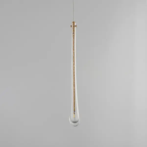 Elegant Hand-Blown Glass Mini Pendant with Luxurious Gold Finish - Image 2