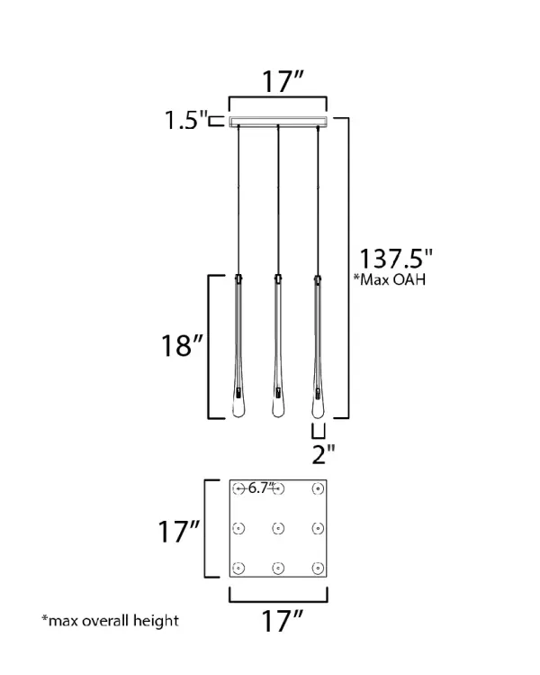 Luxurious Hand-Blown Glass Pendant with Effervescent Bubble Design - Image 5
