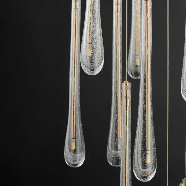 Luxurious 18-Light Statement Piece with Hand-Blown Bubble Glass - Image 4