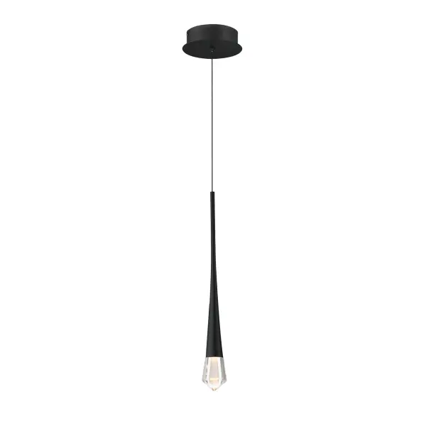 Pierce Single LED Pendant in Matte Black - Image 1