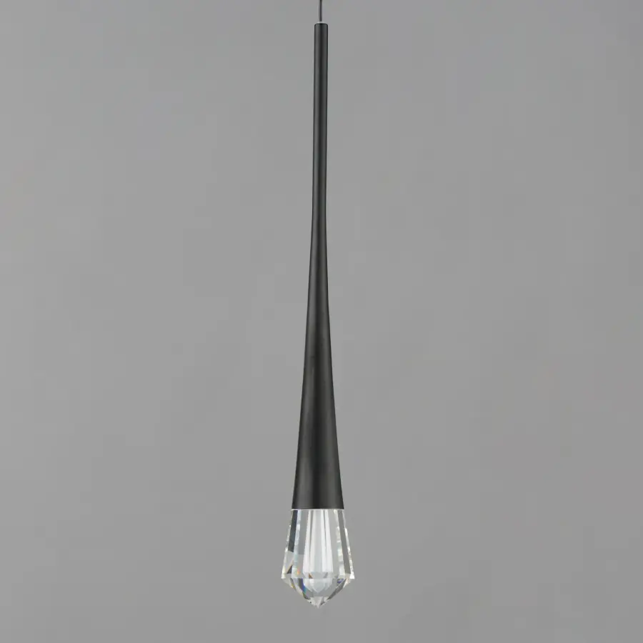 Pierce Single LED Pendant in Matte Black - Image 2