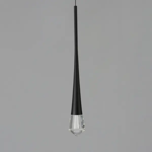 Pierce Single LED Pendant in Matte Black - Image 3