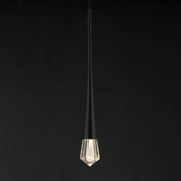 Pierce Single LED Pendant in Matte Black - Image 4