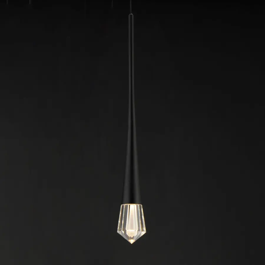 Pierce Single LED Pendant in Matte Black - Image 4
