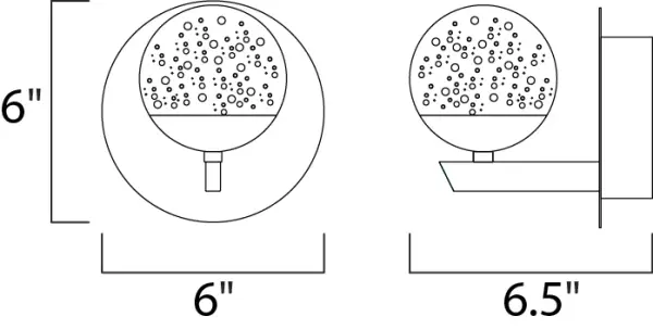 Orb II LED Wall Sconce in Polished Chrome - Image 2