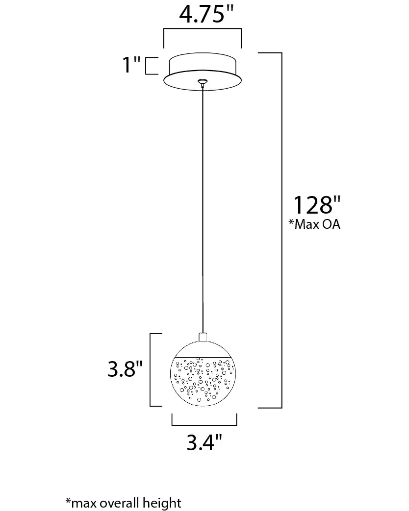 Orb II Single Pendant Light in Polished Chrome - Image 4