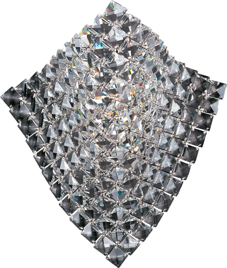 Wave Crystal Wall Sconce in Polished Chrome - Image 1