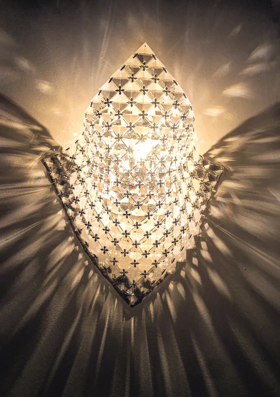 Wave Crystal Wall Sconce in Polished Chrome - Image 2