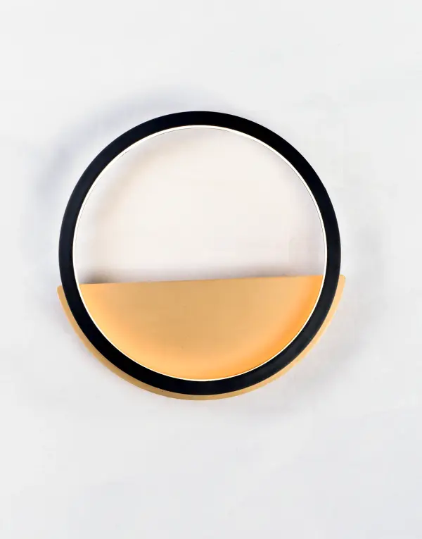 Hoopla LED Wall Sconce in Black and Gold - Image 2