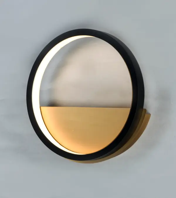 Hoopla LED Wall Sconce in Black and Gold - Image 3