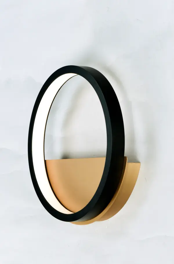 Hoopla LED Wall Sconce in Black and Gold - Image 4