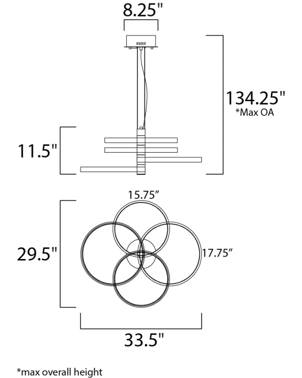 Hoopla Multi-Light LED Pendant - Image 5