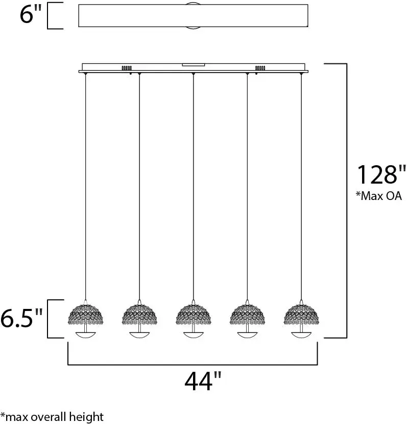 Parasol 5-Light LED Multi-Light Pendant - Image 2