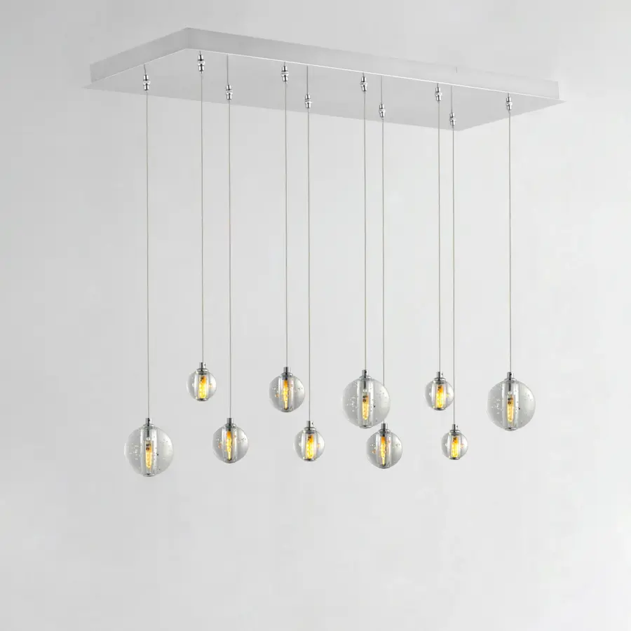 Harmony 10-Light Linear Pendant in Polished Chrome - Image 3
