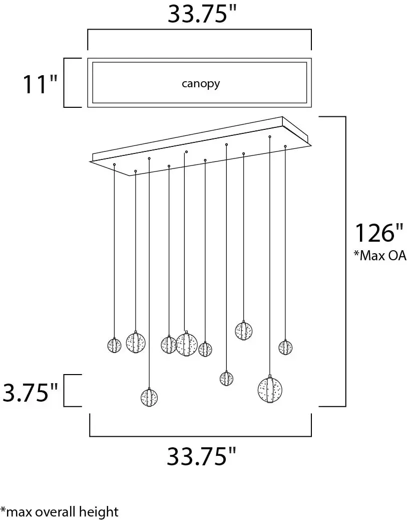 Harmony 10-Light Linear Pendant in Polished Chrome - Image 5