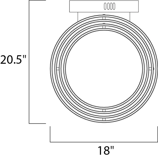 Gyro LED Flush Mount in Matte White - Image 3