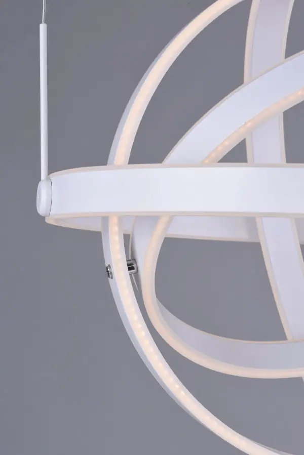 Gyro LED Single Pendant in Matte White - Image 4
