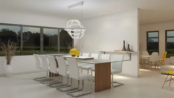 Gyro LED Single Pendant in Matte White - Image 5