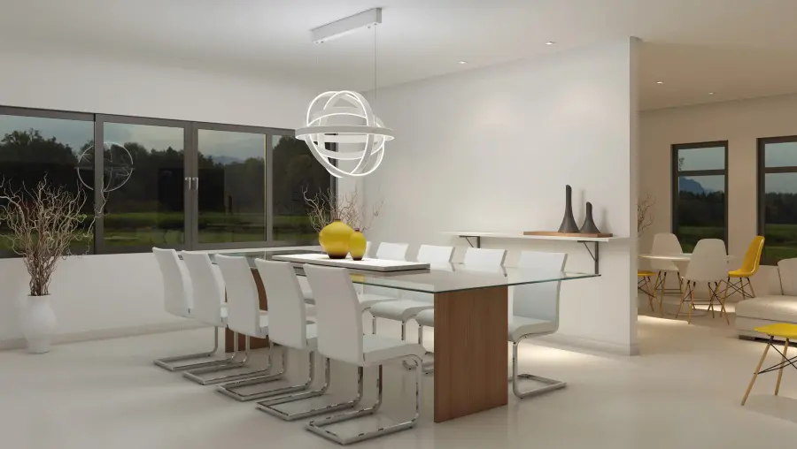 Gyro LED Single Pendant in Matte White - Image 5