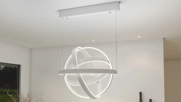 Gyro LED Single Pendant in Matte White - Image 6
