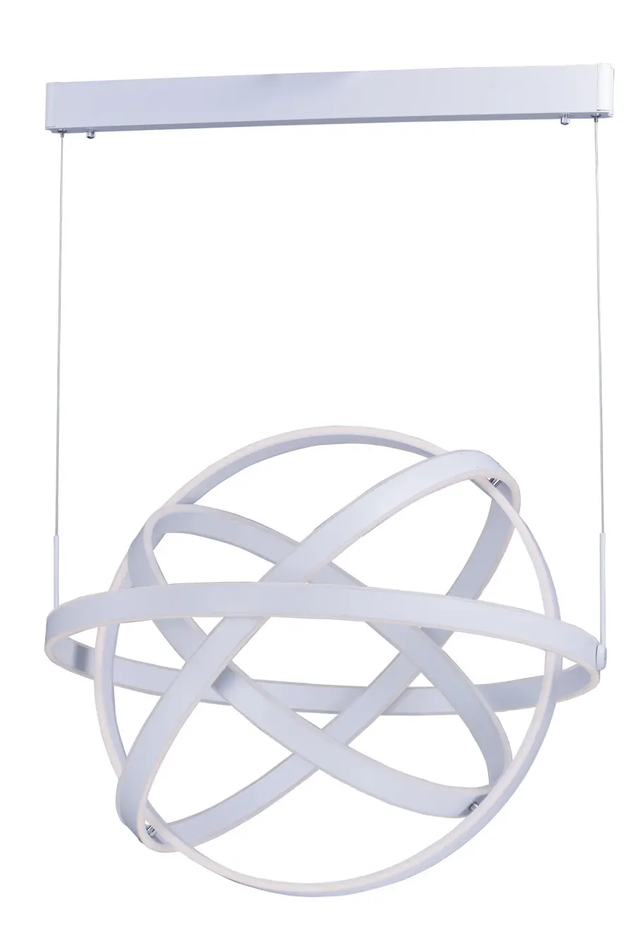 Gyro LED Single Pendant in Matte White - Image 1