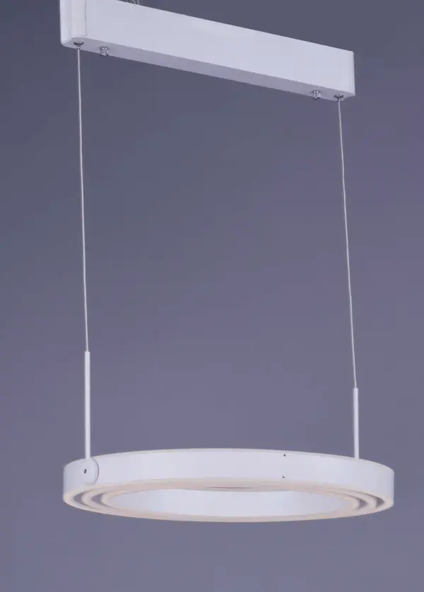 Gyro LED Single Pendant in Matte White - Image 3