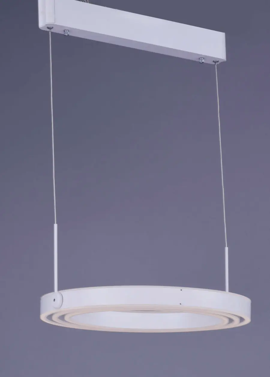Gyro LED Single Pendant in Matte White - Image 3