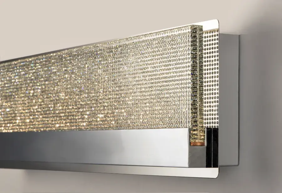 Glamorous Crystal-Embedded LED Vanity Light with Dual Illumination - Image 3