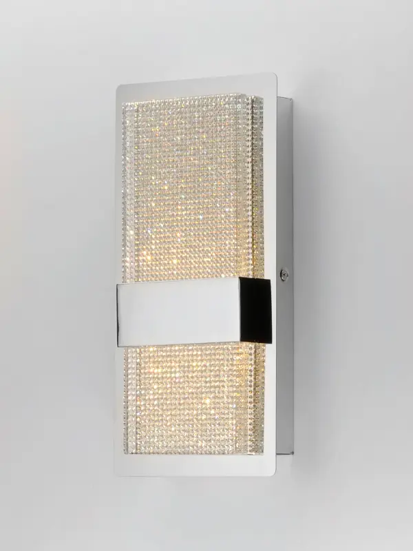 Glamorous Crystal Vanity Light with Integrated LED Downlight - Image 4