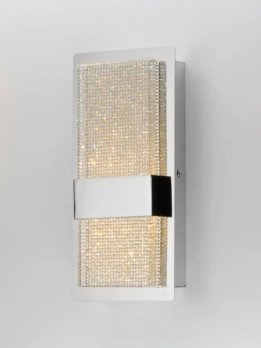 Glamorous Crystal Vanity Light with Integrated LED Downlight - Image 4