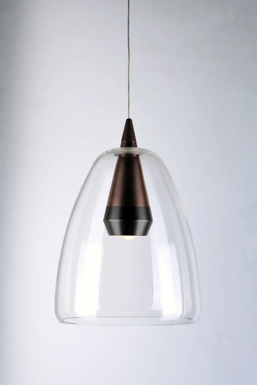 Sven Single LED Pendant in Black/Coffee - Image 2