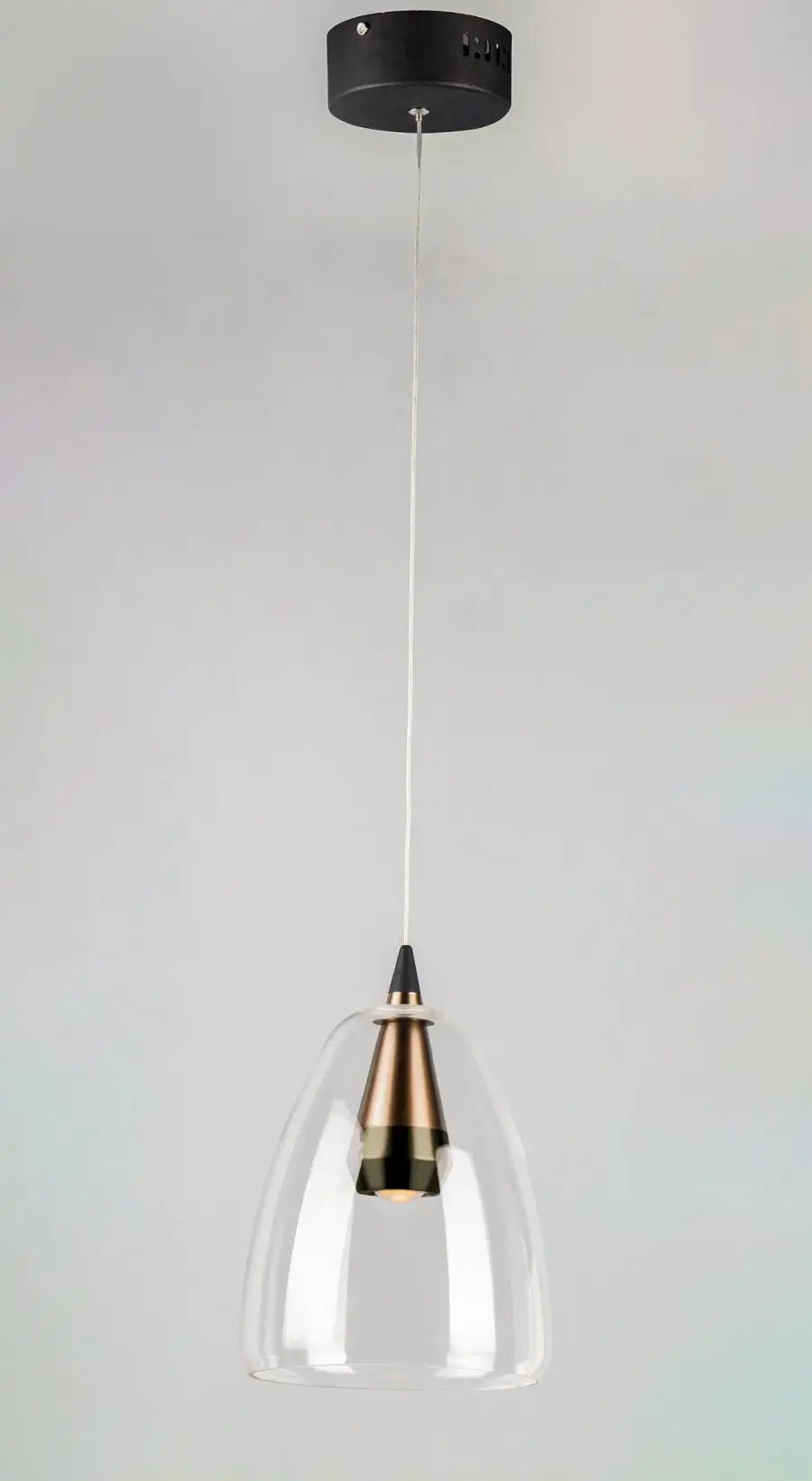 Sven Single LED Pendant in Black/Coffee - Image 3