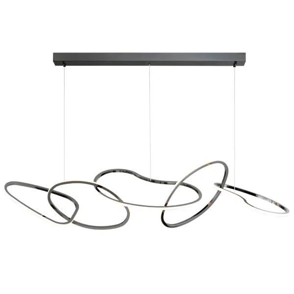 Sculptural Linear Pendant Merging Art and Illumination - Image 1